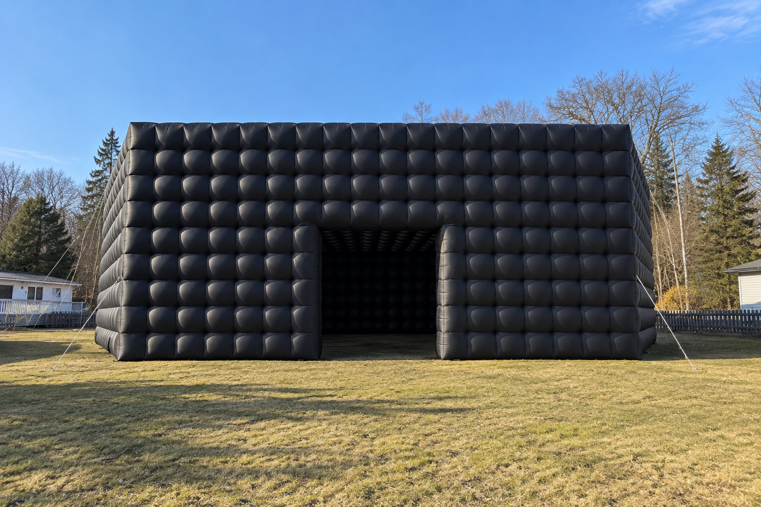 Svart uppblåsbart partytält 10 × 10 × 5 m – uppblåsbart partytält 10 × 10 × 5 m