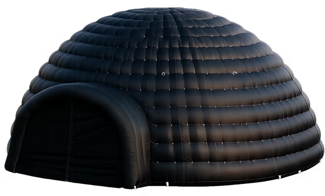 Den svarta Igloon – uppblåsbart partytält Ca 100 m²